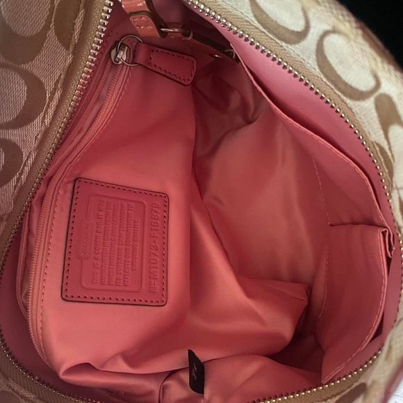 COACH x POPPY - RARE XL Peach Flower Tote and Wallet SET - Picture 5 of 8